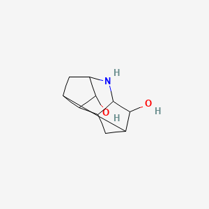 molecular formula C10H15NO2 B1381069 7-Azatetracyclo[6.2.1.0^{2,6}.0^{4,10}]undecane-5,11-diol CAS No. 1803589-23-2