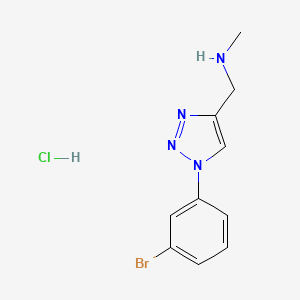 molecular formula C10H12BrClN4 B1381072 {[1-(3-bromophenyl)-1H-1,2,3-triazol-4-yl]methyl}(methyl)amine hydrochloride CAS No. 1803588-96-6