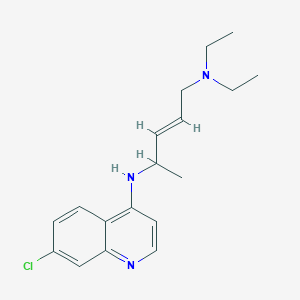 molecular formula C18H24ClN3 B13810761 trans-7-Chloro-4-((4-(diethylamino)-1-methyl-2-butenyl)amino)quinoline CAS No. 21373-60-4