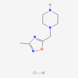 1-[(3-Methyl-1,2,4-oxadiazol-5-yl)methyl]piperazine hydrochloride