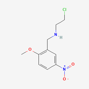 molecular formula C10H13ClN2O3 B13810868 Benzylamine, N-(2-chloroethyl)-2-methoxy-5-nitro- CAS No. 56538-01-3