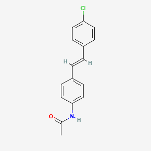 molecular formula C16H14ClNO B13810957 trans-4'-(p-Chlorostyryl)acetanilide CAS No. 63407-59-0