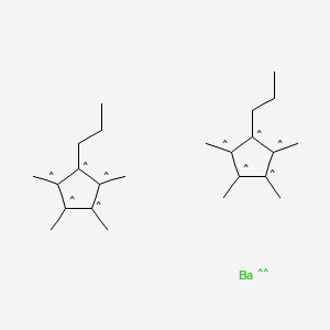 molecular formula C24H38Ba B13810977 bis-(n-Propyltetramethylcyclopentadienyl)barium 
