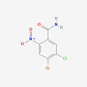 molecular formula C7H4BrClN2O3 B1381098 4-Bromo-5-chloro-2-nitrobenzamide CAS No. 1629270-60-5