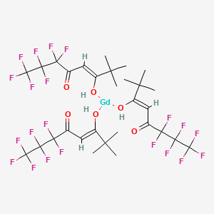 molecular formula C30H33F21GdO6 B13811009 tris-(6,6,7,7,8,8,8-Heptafluoro-2,2-dimethyl-3,5-octanedionato-o,o')-gadolinium 