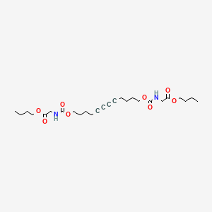 molecular formula C26H40N2O8 B13811048 5,7-Dodecadiyn-1,12-diol bis[N-(butoxycarbonylmethyl)carbamate] 