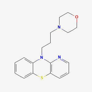 molecular formula C18H21N3OS B13811049 10H-Pyrido(3,2-b)(1,4)benzothiazine, 10-(3-morpholinopropyl)- CAS No. 67465-78-5