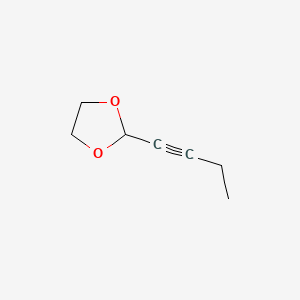 molecular formula C7H10O2 B13811055 2-But-1-ynyl-1,3-dioxolane 