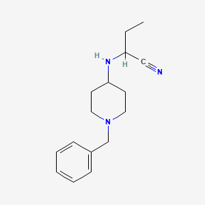 molecular formula C16H23N3 B13811059 2-((1-Benzyl-4-piperidyl)amino)butyronitrile CAS No. 84196-14-5