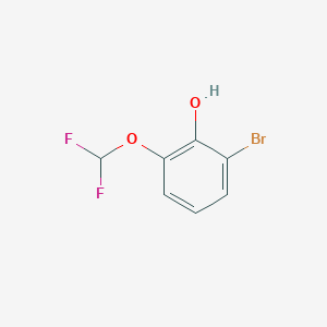 molecular formula C7H5BrF2O2 B1381106 2-Bromo-6-(difluoromethoxy)phenol CAS No. 1261509-39-0