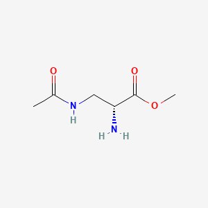 molecular formula C6H12N2O3 B13811073 methyl (2R)-3-acetamido-2-aminopropanoate 