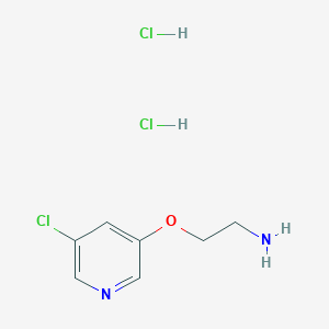 molecular formula C7H11Cl3N2O B1381109 3-(2-Aminoethoxy)-5-chloropyridine dihydrochloride CAS No. 1803583-87-0