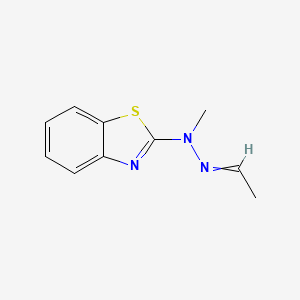 molecular formula C10H11N3S B13811116 Acetaldehyde,2-benzothiazolylmethylhydrazone 