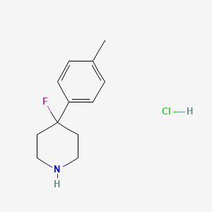 molecular formula C12H17ClFN B1381112 4-Fluoro-4-(4-methylphenyl)piperidine hydrochloride CAS No. 1803593-58-9