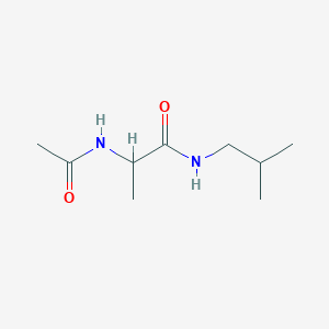 molecular formula C9H18N2O2 B13811180 Propanamide, 2-(acetylamino)-N-(2-methylpropyl)- 