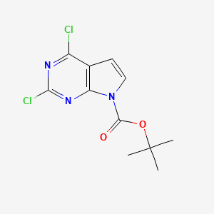 molecular formula C11H11Cl2N3O2 B1381119 tert-butyl 2,4-dichloro-7H-pyrrolo[2,3-d]pyrimidine-7-carboxylate CAS No. 1038588-24-7
