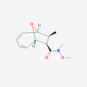 molecular formula C12H17NO3 B13811209 (1R,6S,7R,8S)-N-methoxy-N,8-dimethyl-9-oxabicyclo[4.2.1]nona-2,4-diene-7-carboxamide 