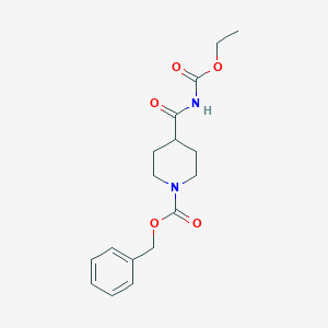 molecular formula C17H22N2O5 B1381122 苄基 4-(乙氧基羰基氨基甲酰基)哌啶-1-羧酸酯 CAS No. 1432053-80-9