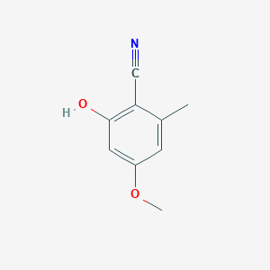 molecular formula C9H9NO2 B13811220 2-Hydroxy-4-methoxy-6-methylbenzonitrile 