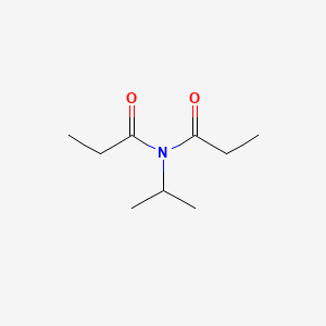 molecular formula C9H17NO2 B13811243 Propanamide, N-(1-methylethyl)-N-(1-oxopropyl)- 