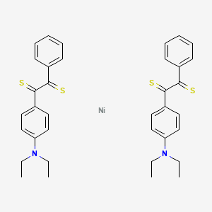 molecular formula C36H38N2NiS4 B13811266 Bis(4-diethylaminodithiobenzil)nickel 