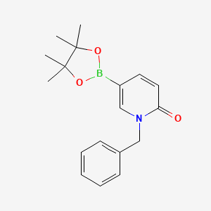 molecular formula C18H22BNO3 B1381128 1-Benzyl-5-(4,4,5,5-tetramethyl-1,3,2-dioxaborolan-2-yl)pyridin-2(1H)-one CAS No. 1594127-49-7