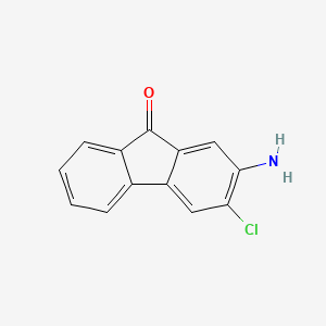 molecular formula C13H8ClNO B13811289 2-Amino-3-chloro-9h-fluoren-9-one CAS No. 6955-65-3