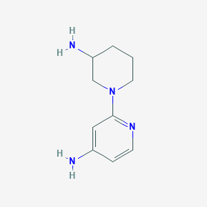 molecular formula C10H16N4 B1381132 2-(3-氨基哌啶-1-基)吡啶-4-胺 CAS No. 1935184-38-5