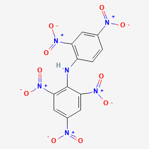 molecular formula C12H6N6O10 B13811336 N-(2,4-Dinitrophenyl)-2,4,6-trinitroaniline CAS No. 21565-22-0