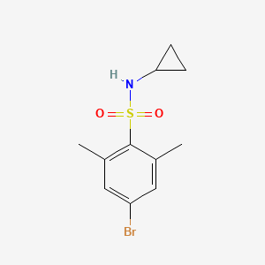 molecular formula C11H14BrNO2S B1381140 4-溴-N-环丙基-2,6-二甲基苯磺酰胺 CAS No. 1704069-03-3