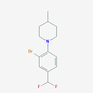 1-(2-Bromo-4-(difluoromethyl)phenyl)-4-methylpiperidine