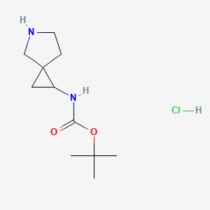 molecular formula C11H21ClN2O2 B1381144 tert-Butyl 5-azaspiro[2.4]heptan-1-ylcarbamate hydrochloride CAS No. 1434142-28-5