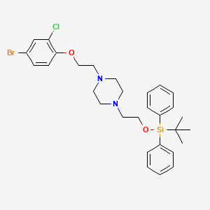 1-(2-(4-Bromo-2-chlorophenoxy)ethyl)-4-(2-((tert-butyldiphenylsilyl)oxy)ethyl)piperazine