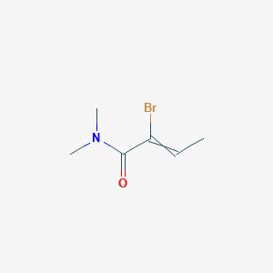 molecular formula C6H10BrNO B13811537 N,N-Dimethyl-2-bromo-2-butenamide 