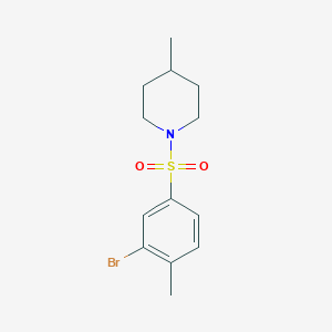 1-((3-Bromo-4-methylphenyl)sulfonyl)-4-methylpiperidine