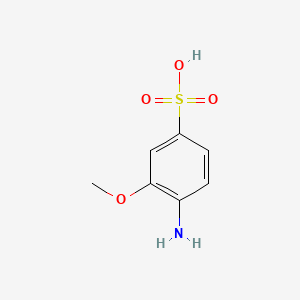 molecular formula C7H9NO4S B13811576 Benzenesulfonic acid, 4-amino-3-methoxy- CAS No. 6472-58-8