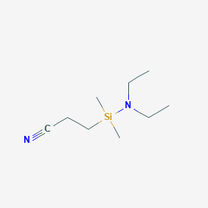 molecular formula C9H20N2Si B13811599 2-Cyanoethyldimethyl(diethylamino)silane 