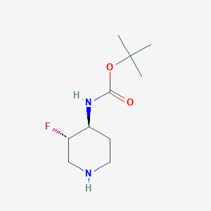 molecular formula C10H19FN2O2 B1381160 tert-butyl N-[(3S,4S)-3-fluoropiperidin-4-yl]carbamate CAS No. 1434127-01-1