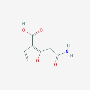 2-(Carbamoylmethyl)furan-3-carboxylic acid