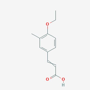 molecular formula C12H14O3 B1381166 3-(4-Ethoxy-3-methylphenyl)prop-2-enoic acid CAS No. 1369467-57-1