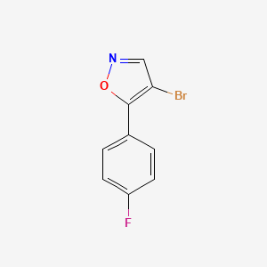 molecular formula C9H5BrFNO B1381168 4-Bromo-5-(4-fluorophenyl)isoxazole CAS No. 1159981-77-7