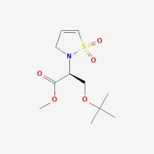 molecular formula C11H19NO5S B13811695 methyl (2S)-2-(1,1-dioxo-3H-1,2-thiazol-2-yl)-3-[(2-methylpropan-2-yl)oxy]propanoate 