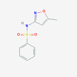 molecular formula C10H10N2O3S B138117 N-(5-methyl-3-isoxazolyl)benzenesulfonamide CAS No. 13053-79-7