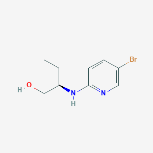 molecular formula C9H13BrN2O B1381172 (2R)-2-[(5-bromopyridin-2-yl)amino]butan-1-ol CAS No. 1807939-43-0