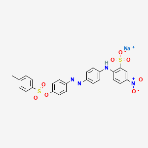 molecular formula C25H19N4NaO8S2 B13811722 Sodium 2-((4-((4-((p-tolylsulphonyl)oxy)phenyl)azo)phenyl)amino)-5-nitrobenzenesulphonate CAS No. 67907-13-5