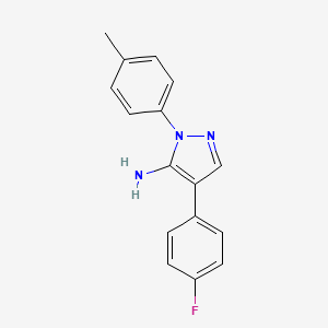 molecular formula C16H14FN3 B1381174 4-(4-Fluorophenyl)-1-p-tolyl-1H-pyrazol-5-amine CAS No. 1202029-58-0
