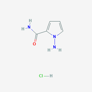 molecular formula C5H8ClN3O B1381175 1-Amino-1H-pyrrole-2-carboxamide hydrochloride CAS No. 1630906-75-0