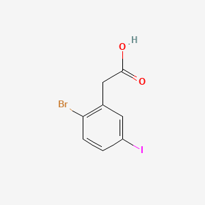 molecular formula C8H6BrIO2 B1381176 2-(2-Bromo-5-iodophenyl)acetic acid CAS No. 1261680-97-0