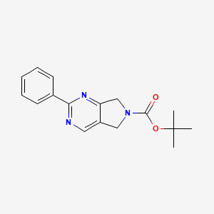 molecular formula C17H19N3O2 B1381177 tert-Butyl 2-phenyl-5H-pyrrolo[3,4-d]pyrimidine-6(7H)-carboxylate CAS No. 1395493-09-0