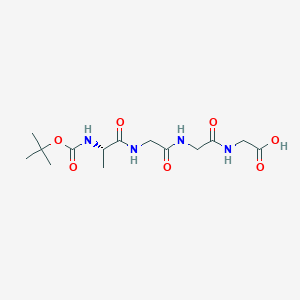 molecular formula C14H24N4O7 B1381180 Boc-Ala-Gly-Gly-Gly-OH CAS No. 64263-99-6